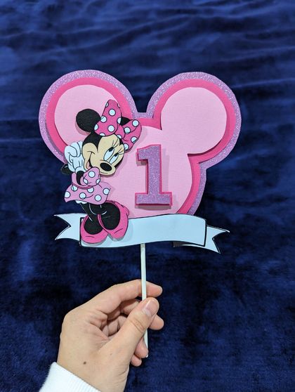 Minnie Mouse Theme Cake Topper 