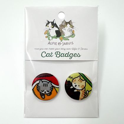 Playtime Cats 25mm Badges - set 1