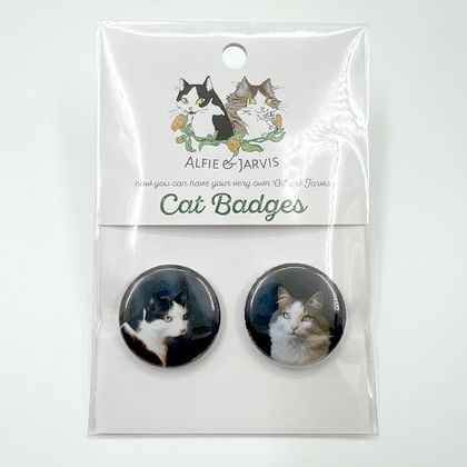 Alfie & Jarvis 25mm Cat Badges