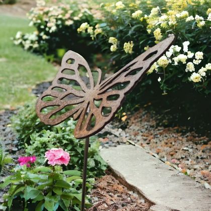 Corten Butterfly - garden art