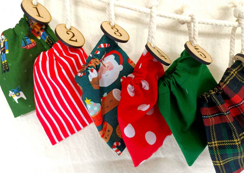 Christmas advent bags hot sale