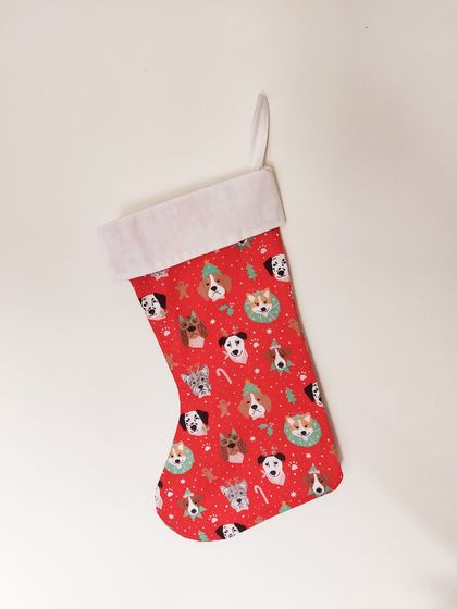 Christmas Stocking (red dogs)