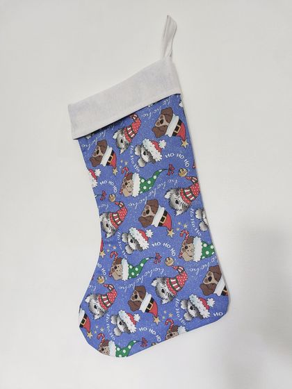Christmas Stocking (blue dogs)
