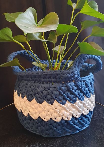 Crochet basket 100% Cotton