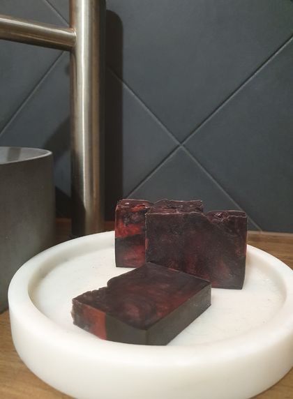 Wild Rose / Charcoal / Hand Crafted Natural soap
