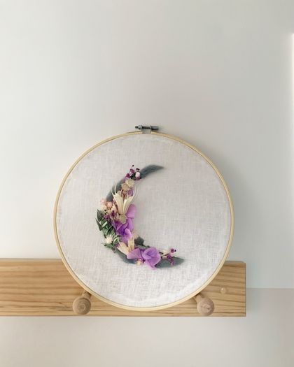 Dried floral Art- Moon