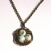 Bird's nest pendant - Sesame jasper