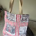 Pink canvas tote bag