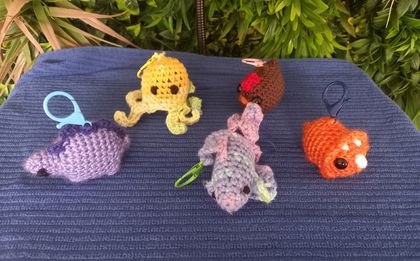 animal crochet Keyrings