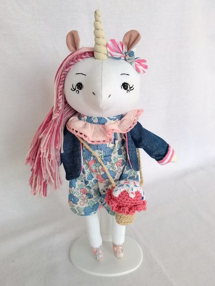 Unicorn Heirloom Linen Doll "Uma" (32cm)