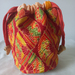 Japanese Style Kinchaku-Bag / Round Bottom Drawstring Bag