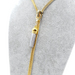 Zip Necklace Gold with Grey Tassel