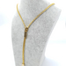 Zip Necklace Gold with Gold Flat Puller