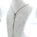 Zip Necklace Silver with Silver Flat Puller