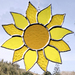 Stained glass sunflower