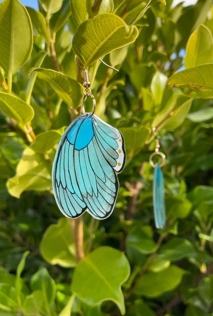 Handmade earrings butterfly wings