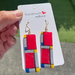 Handmade earrings abstract shape design