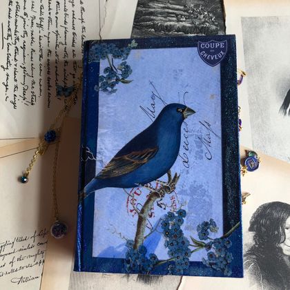 Journal Handmade Gold Tipped Blue Bird #3 of Blue Bird Collection