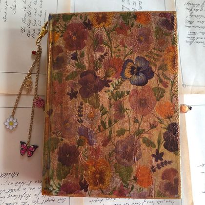 Journal Handmade Pansy