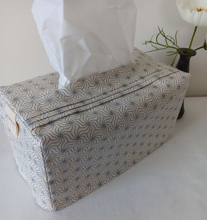 Pleated Cotton Tissue Box Cover