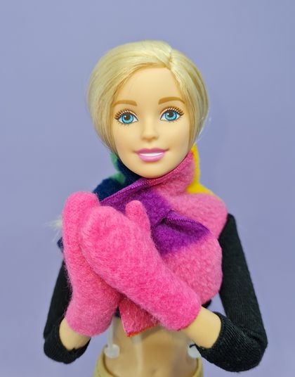 Hot Pink Mittens - Barbie Clothes
