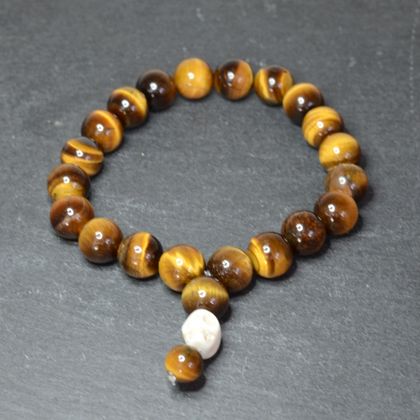 Brown Tiger Eye Worry Bead Bracelet