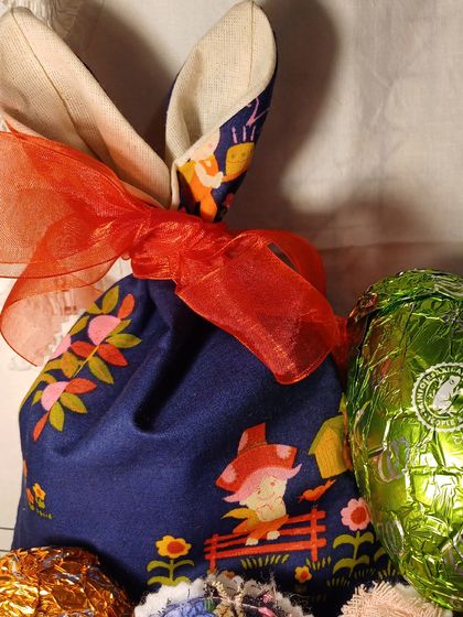 Fabric Gift Bag - Perfect for Easter Eggs - Reversable 