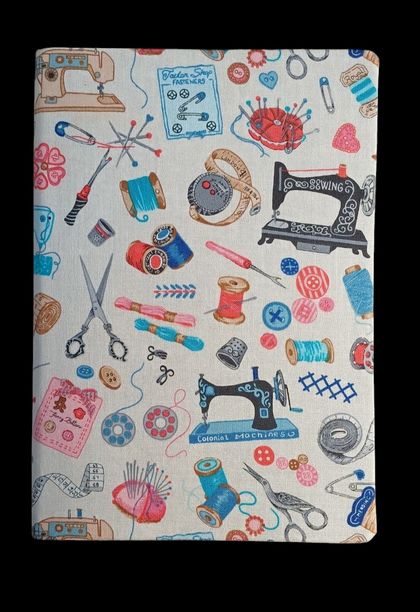 Fabric Covered Notebook Journal - Sewing Lover