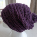 Lace Slouch Beanie in 'Bilberry'