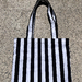 Black and White Stripe Tote Bag