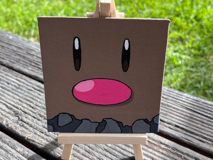 DIGLETT Pokemon Small Hand-Painted Canvas~