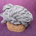 Cookie's fleece - medium grey romney carded roving