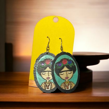 Earrings: Frida Kahlo Framed