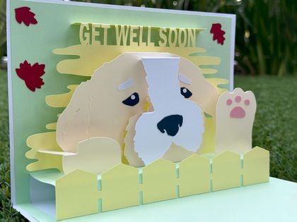 Dog Pop-up Greeting Card [GET WELL SOON]