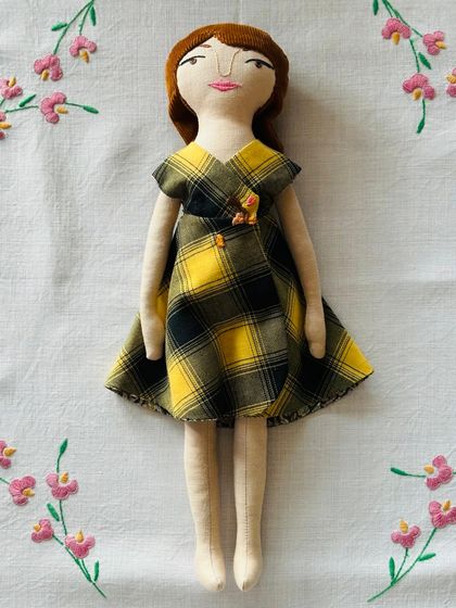 Autumn Leaves Handcrafted Cloth Doll