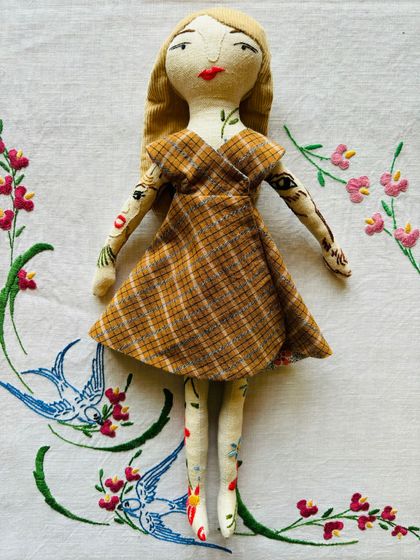 Horse Crazy Handcrafted Cloth Doll