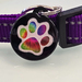 Tie Dye Paw Dog Tag