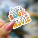 Never Judge a Book By Its Movie Book Lover - Die-cut vinyl sticker - 4-5cm - Gift, Kindle Sticker, Love to read, fun, cat lover