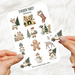 Christmas Sticker Sheet - Printed - Sheet of 12