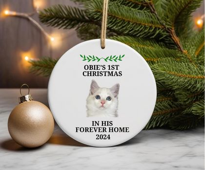 Personalised Keepsake Pet 1st Christmas Gift, Dog First Christmas Ornament, Cat First Christmas Decoration