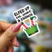 Elfed Up on wine and eggnog - Funny Christmas - Die-cut vinyl sticker - 4-5cm - Gift, Kindle Sticker