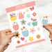 Sticker Sheet - Summertime Florals - Printed - Sheet of 19