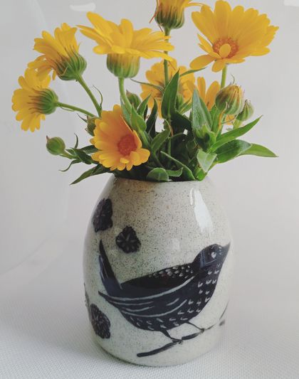 Beautiful Bird Bud Vase