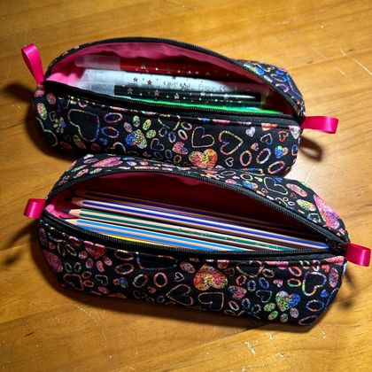 Pencil pod zipper pouch, paws