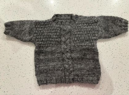 Hand Knitted Baby Cable Sweater