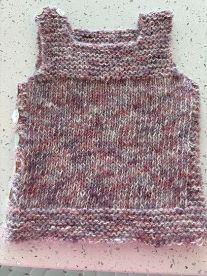 Hand Knitted baby Vest