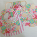 Burp cloth and bib set with gift bag