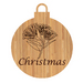 EcoChristmas Pohutukawa Christmas Bamboo Tree Decoration - etched outline