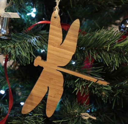 EcoChristmas Dragonfly Bamboo Tree Decoration