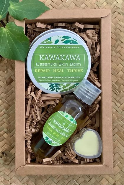 Organic Kawakawa Essential Skincare Gift Set - (for sensitive skin)